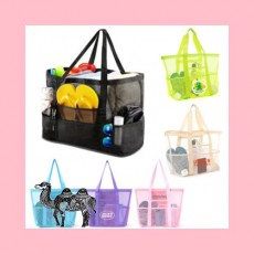 메쉬가방 비치가방 망사가방 중형 대형